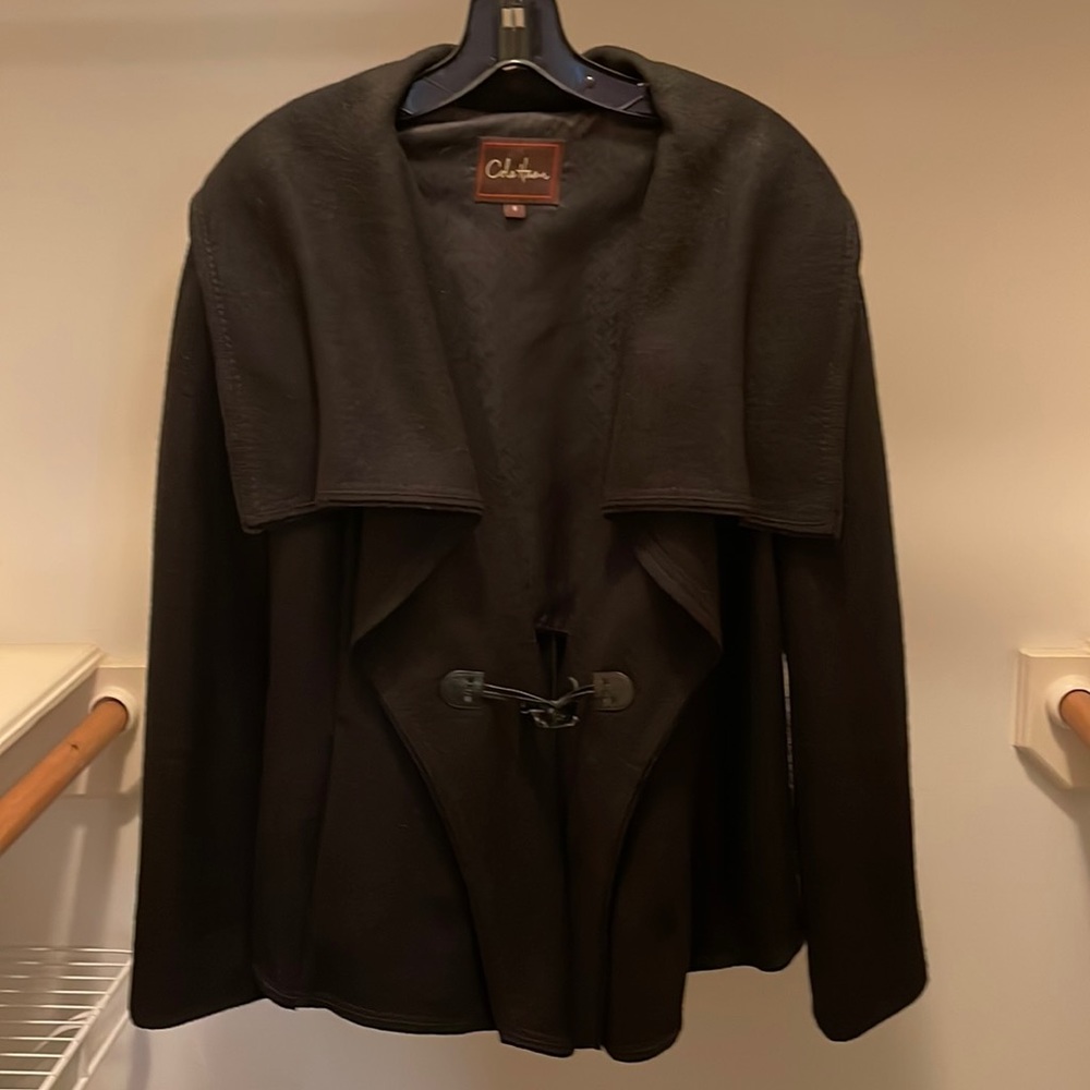 Cole Haan Black Toggle Coat - Size 8 - Good Condition